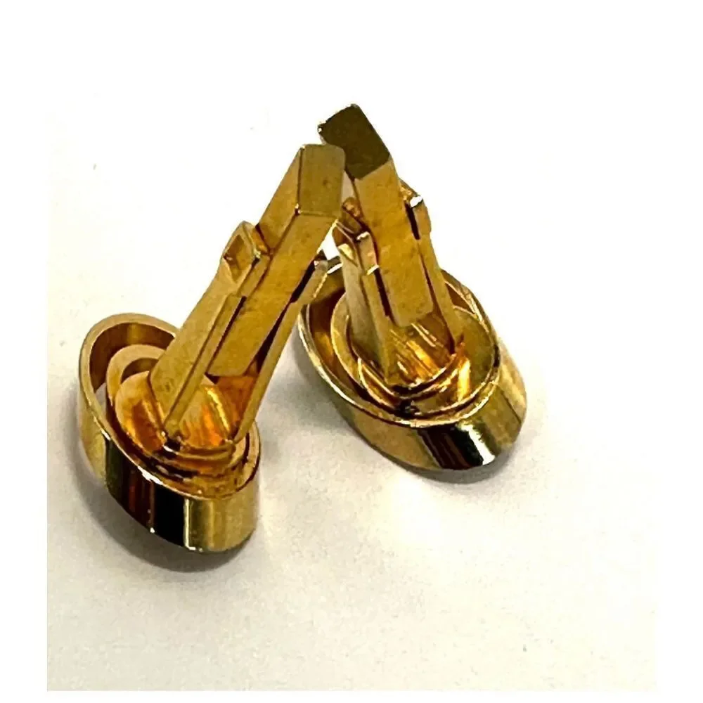 Gold tone vintage pearl cufflinks